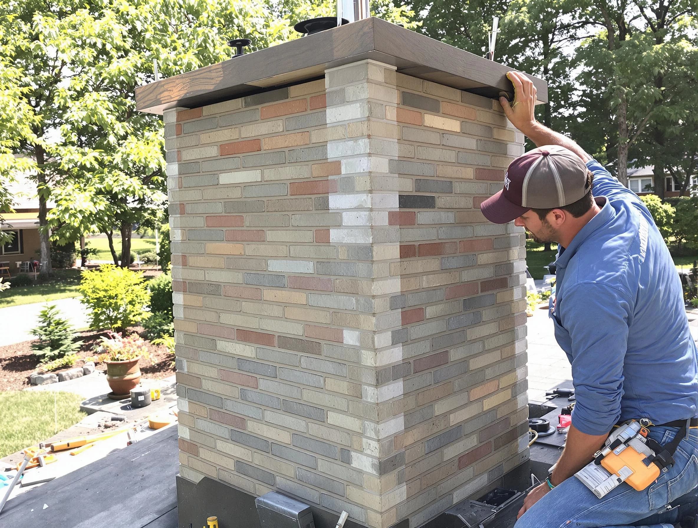 Milliken Chimney Sweep completing a modern chimney remodel in Milliken, CO