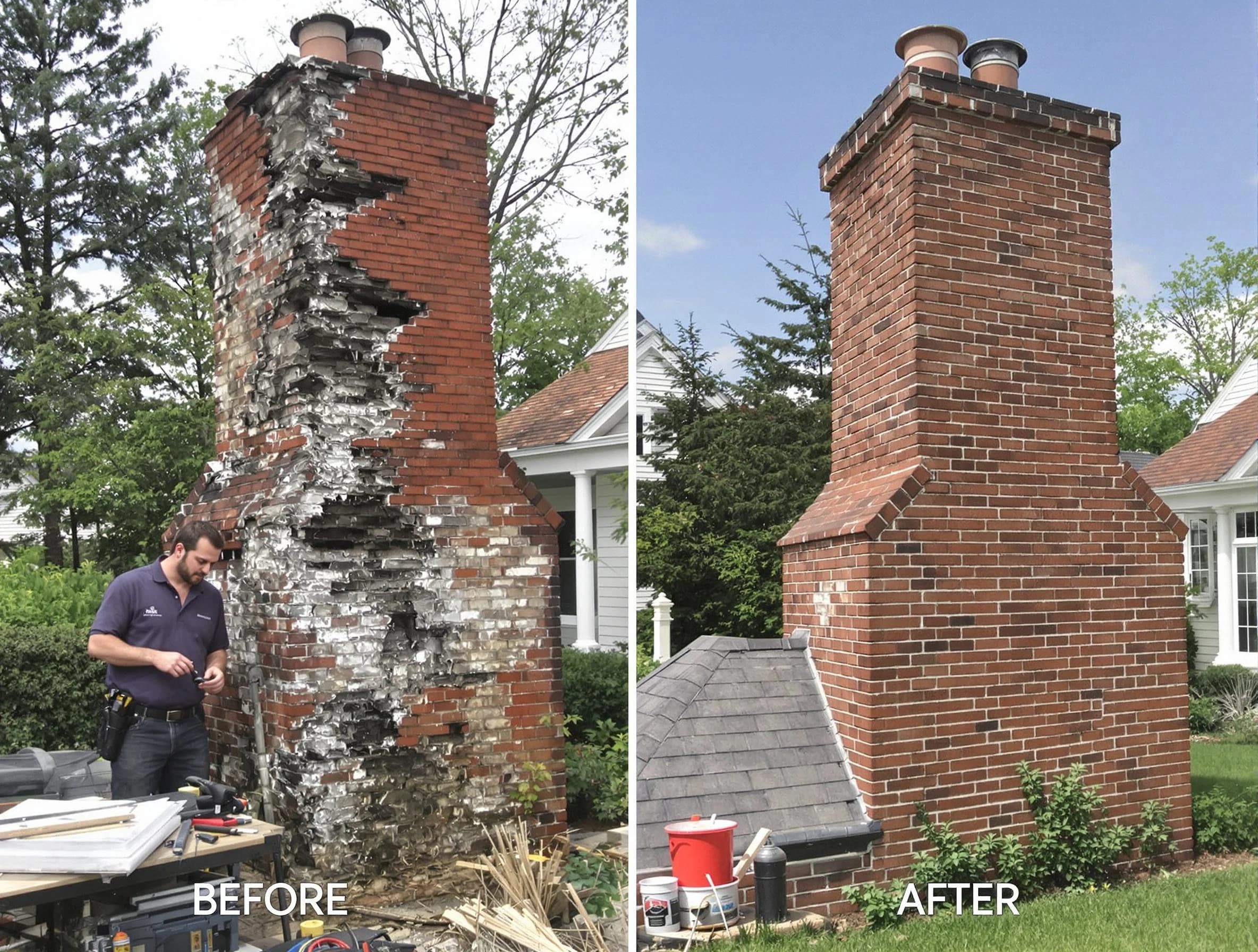 Milliken Chimney Sweep performing a full chimney restoration in Milliken, CO
