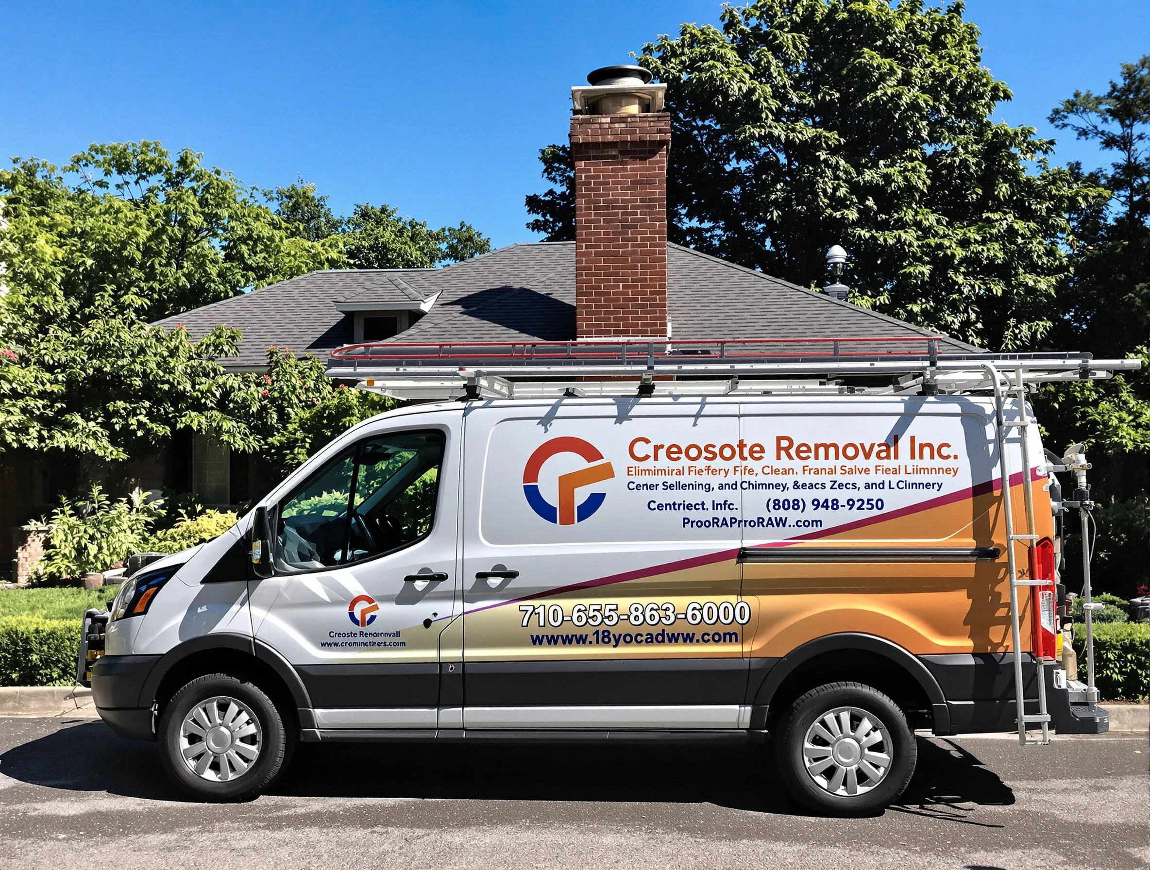 Milliken Chimney Sweep technician removing creosote safely in Milliken, CO